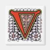  Floral "V" - Magnet (Voorkant)