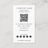 Floral Vacuum Cleaner Cleaning Services Modern Visitekaartje (Achterkant)