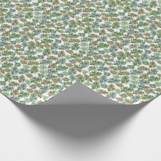 Floral Valencia Green Beige Cadeaupapier (Hoek)