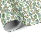 Floral Valencia Green Beige Cadeaupapier (Rol Hoek)