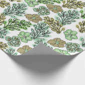 Floral Valencia Green Beige Cadeaupapier (Hoek)