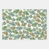 Floral Valencia Green Beige Inpakpapier Vel (Voorkant 2)