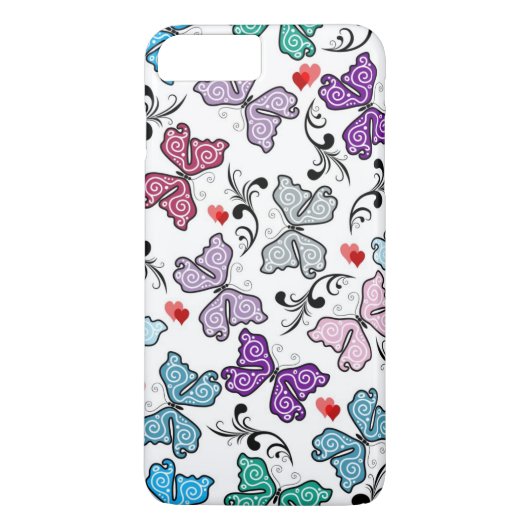 Floral Valentijn Pattern Case-Mate iPhone Case (Achterkant)