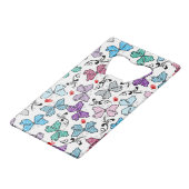 Floral Valentijn Pattern Creditkaart Flessenopener (Voorkant Gekanteld)