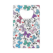 Floral Valentijn Pattern Creditkaart Flessenopener (Achterkant)