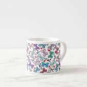 Floral Valentijn Pattern Espresso Kop (Voorkant rechts)