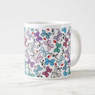 Floral Valentijn Pattern Grote Koffiekop