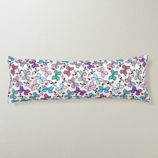 Floral Valentijn Pattern Lichaamskussen (Achterkant)