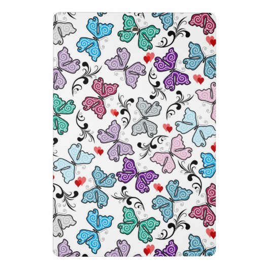 Floral Valentijn Pattern Mini Klembord (Achterkant)