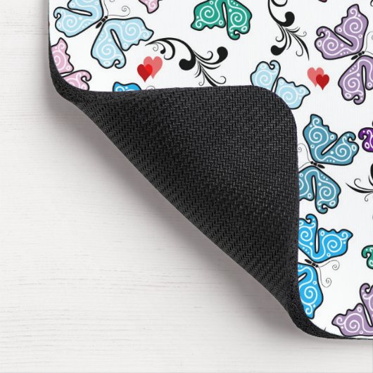 Floral Valentijn Pattern Muismat (Hoek)