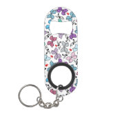 Floral Valentijn Pattern Sleutelhanger Flessenopener (Voorkant)