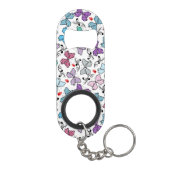 Floral Valentijn Pattern Sleutelhanger Flessenopener (Achterkant)