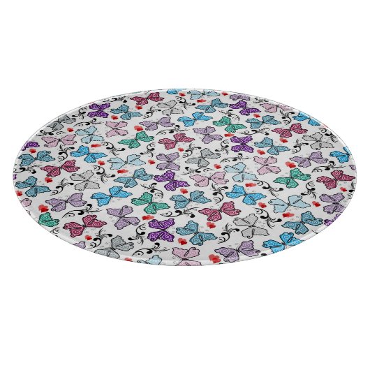 Floral Valentijn Pattern Snijplank (Hoek)