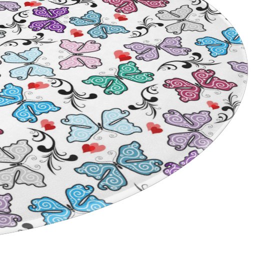 Floral Valentijn Pattern Snijplank (Hoek)