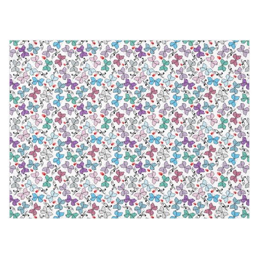 Floral Valentijn Pattern Tafelkleed (Voorkant (Horizontaal))