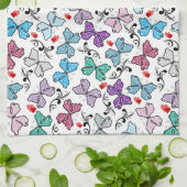 Floral Valentijn Pattern Theedoek (Gevouwen)