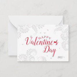 Floral Valentijns' platte briefkaart