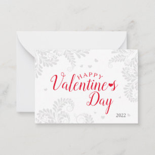 Floral Valentijns' platte briefkaart