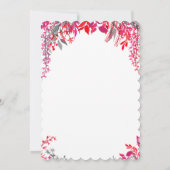 Floral Valentijnsdag 1e Verjaardagsuitnodiging Kaart (Achterkant)