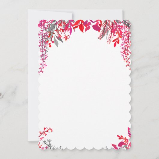 Floral Valentijnsdag Baby shower Uitnodiging (Achterkant)