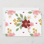 Floral Valentijnsdag Invitation Kaart (Achterkant)