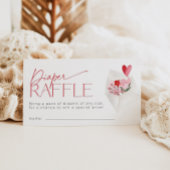Floral Valentijnse Baby shower Luier Raffle Informatiekaartje