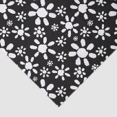 Floral van Black and White Daisy Tissuepapier (Detail)