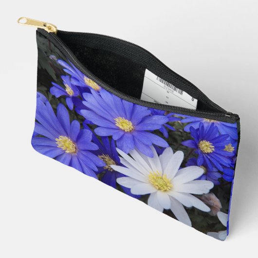 Floral van blauwe en witte anenbomen etui (Open)