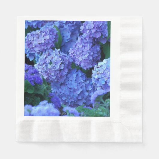 Floral van Blue Hydrangea Servetten (Voorkant)