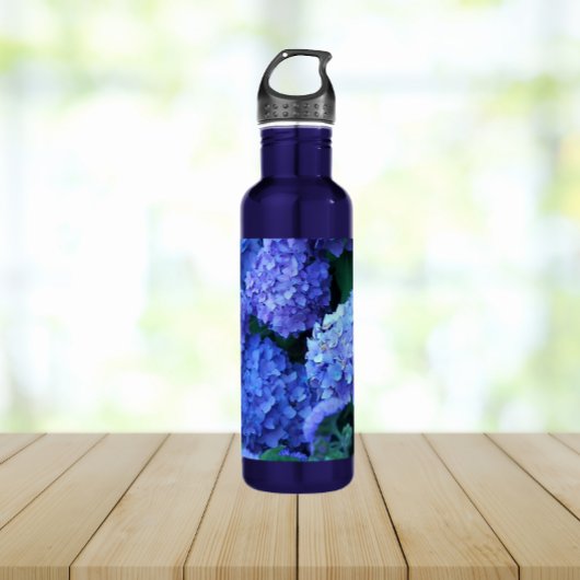 Floral van Blue Hydrangea Waterfles
