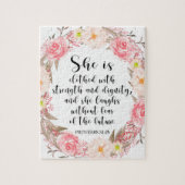 Floral van de Bijbelse Verse Proverbs Legpuzzel (Verticaal)