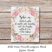 Floral van de Bijbelse Verse Proverbs Legpuzzel