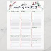 Floral van de lijst met reispakketten (Voorkant)