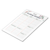 Floral van de lijst met reispakketten notitieblok (Schuin)