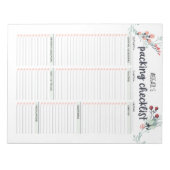 Floral van de lijst met reispakketten notitieblok (Voorkant)