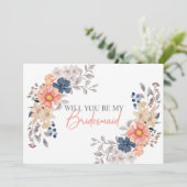 Floral van de voorjaars-koraalmarine... zal je mij kaart (Staand voorkant)