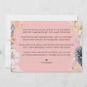 Floral van de voorjaars-koraalmarine... zal je mij kaart (Achterkant)