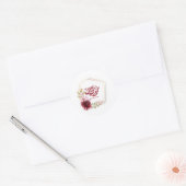 Floral van de Waterverf Ramadan Mubarak Ronde Sticker (Envelop)
