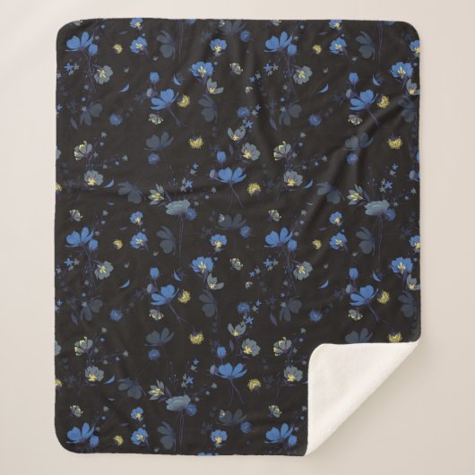 Floral van de wind sherpa deken (Voorkant)