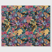 Floral van gemengde Herfst laat de Berry Waterverf Cadeaupapier (Vlak)