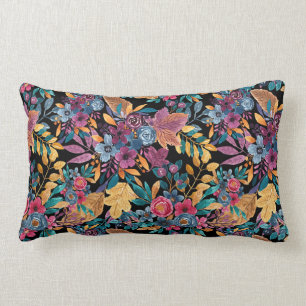 Floral van gemengde Herfst laat de Berry Waterverf Kussen