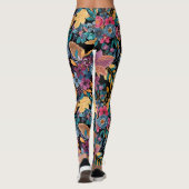 Floral van gemengde Herfst laat de Berry Waterverf Leggings (Achterkant)