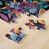 Floral van gemengde Herfst laat de Berry Waterverf Legpuzzel (Zijkant)