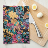 Floral van gemengde Herfst laat de Berry Waterverf Theedoek (Quarter Fold)