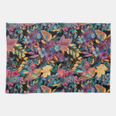 Floral van gemengde Herfst laat de Berry Waterverf Theedoek (Horizontaal)