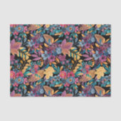 Floral van gemengde Herfst laat de Berry Waterverf Tissuepapier (Voorkant)