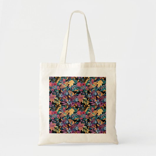 Floral van gemengde Herfst laat de Berry Waterverf Tote Bag (Voorkant)