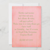 Floral van het  Baby shower Uitnodiging (Achterkant)