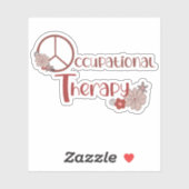 Floral van het inzetTherapiefun-vredesgebarentaal Sticker (Vel)