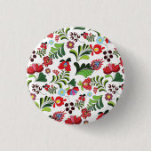 Floral van Hongaarse Matyo Ronde Button 3,2 Cm (Voorkant)